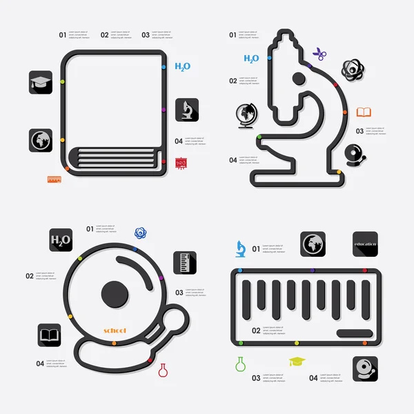 Elementy edukacji infographic — Wektor stockowy