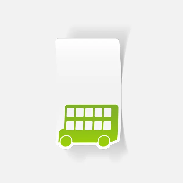 Bus dubbeldekker pictogram — Stockvector