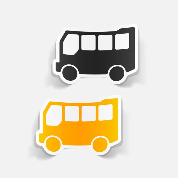 Realistic design element: bus — Stock Vector