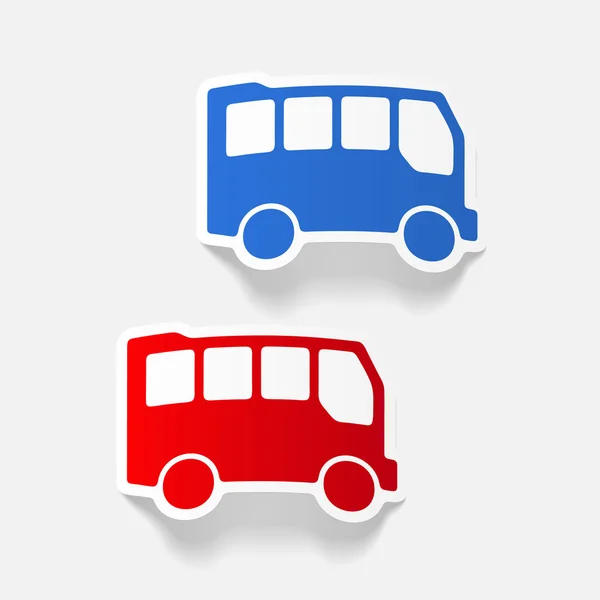 Realistic design element: bus — Stock Vector