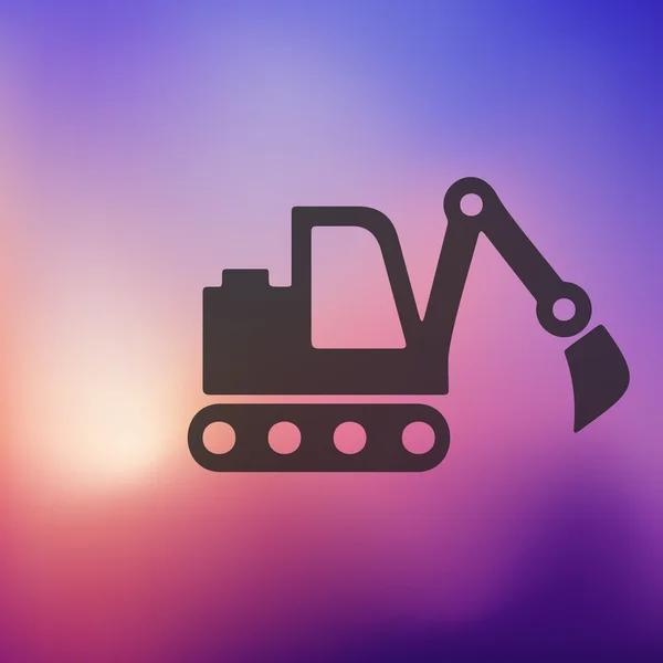 Blurred excavator icon — Stock Vector
