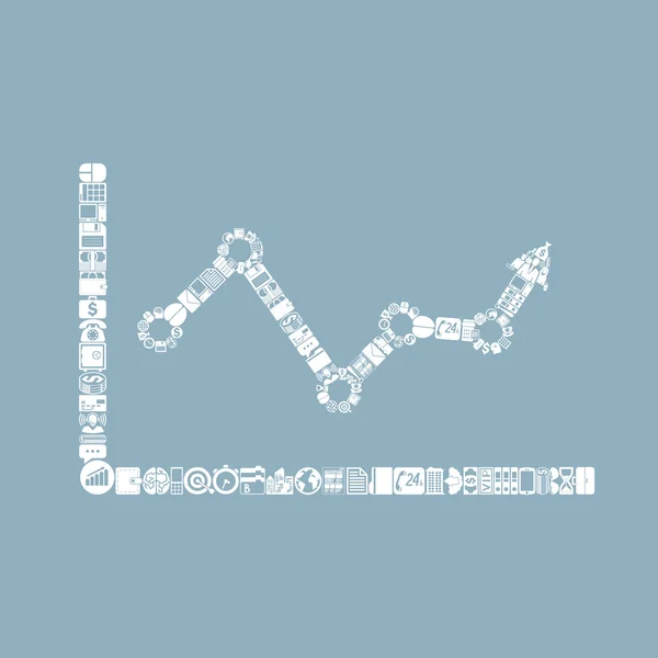 Grafiek vormige pictogram — Stockvector