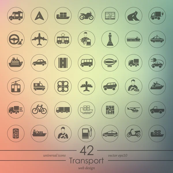 Uppsättning ikoner för transport — Stock vektor