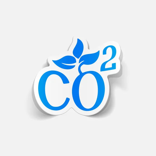 CO2 jel-dioxid-ikon — Stock Vector