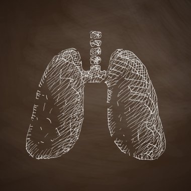 Kara tahta simgesine akciğer