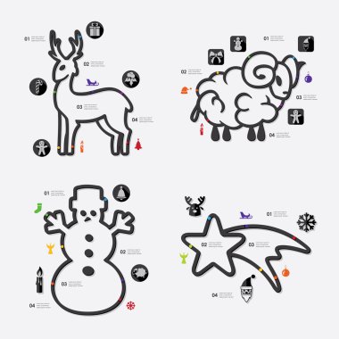 Noel Infographic elemanları