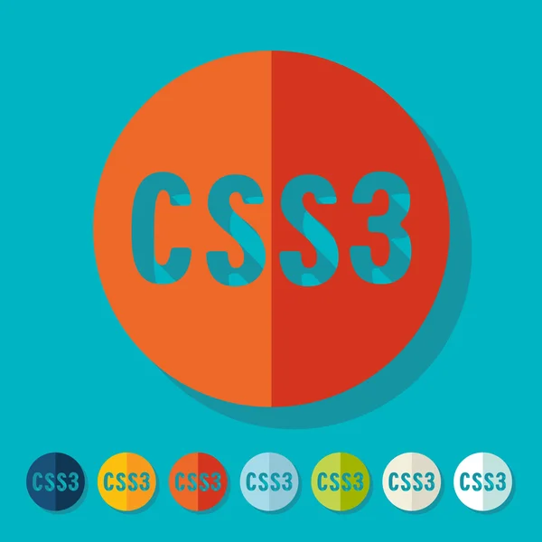 Projeto liso, CSS3 —  Vetores de Stock