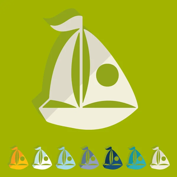 Icono de barcos de vela — Vector de stock