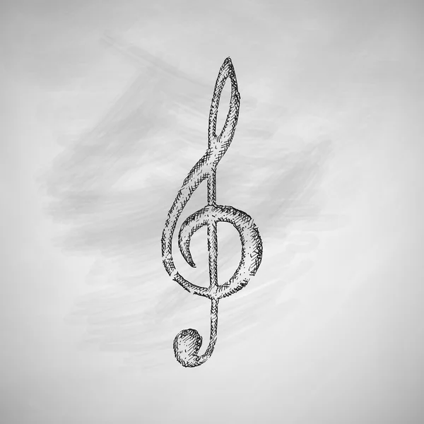 Icona chiave di violino — Vettoriale Stock