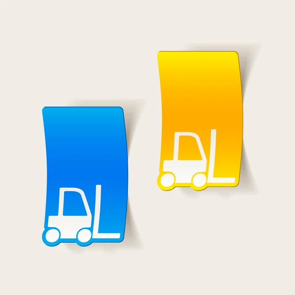 Realistic design element: forklift — Stock Vector