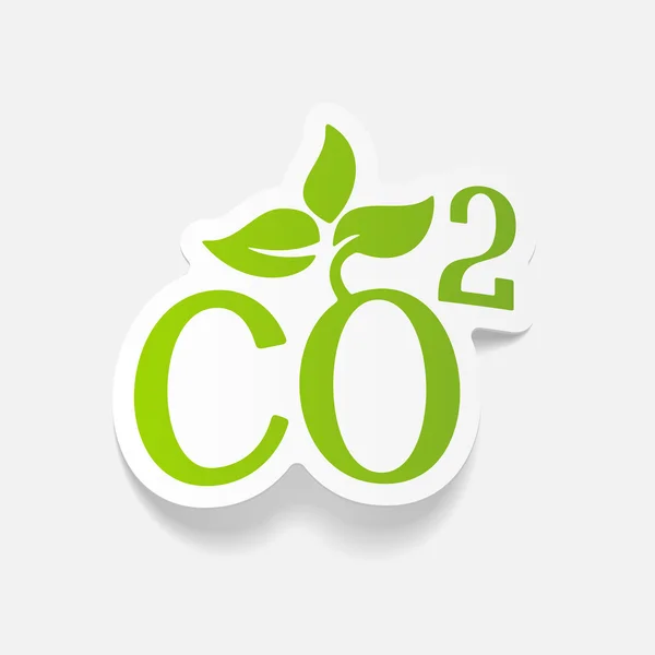 CO2 işareti dioksit simgesi — Stok Vektör