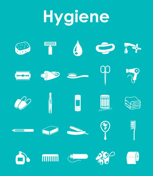 Set of hygiene simple icons — Stock Vector