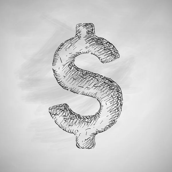 Icono de dinero en pizarra — Vector de stock