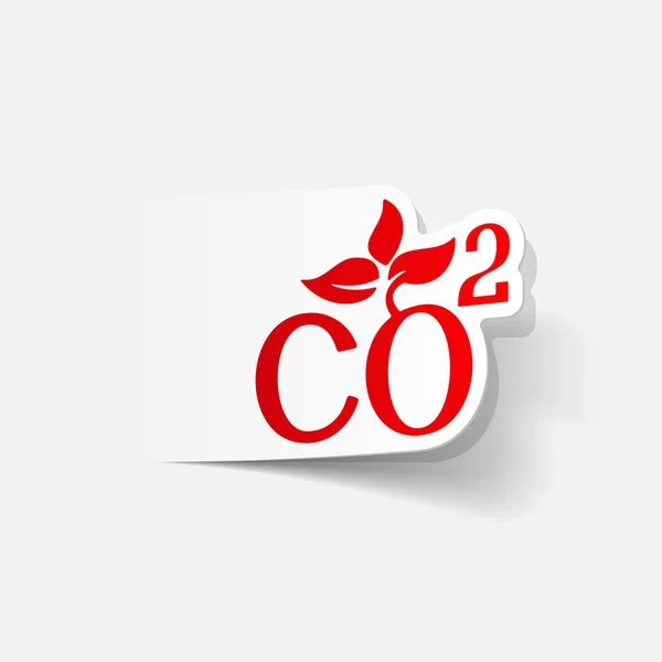 CO2-teken kooldioxide pictogram — Stockvector