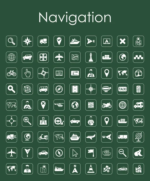 Conjunto de iconos simples de navegación — Vector de stock