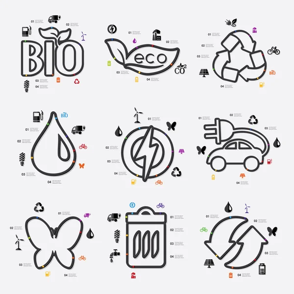 Ecology infographic elements — Stock Vector