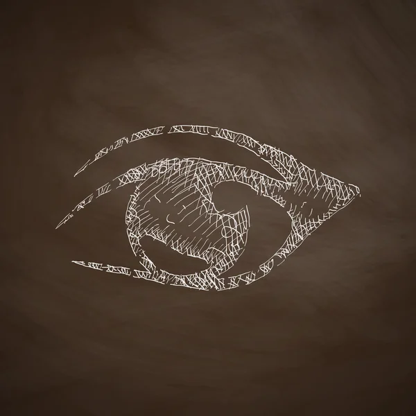 Augensymbol auf der Tafel — Stockvektor