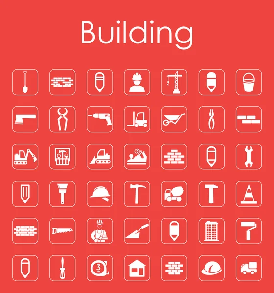 Set of building simple icons — Stock Vector