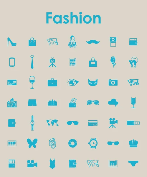 Conjunto de iconos simples de moda — Archivo Imágenes Vectoriales
