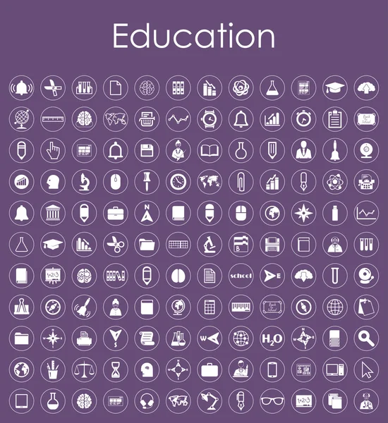 Zestaw prostych ikon edukacji — Wektor stockowy