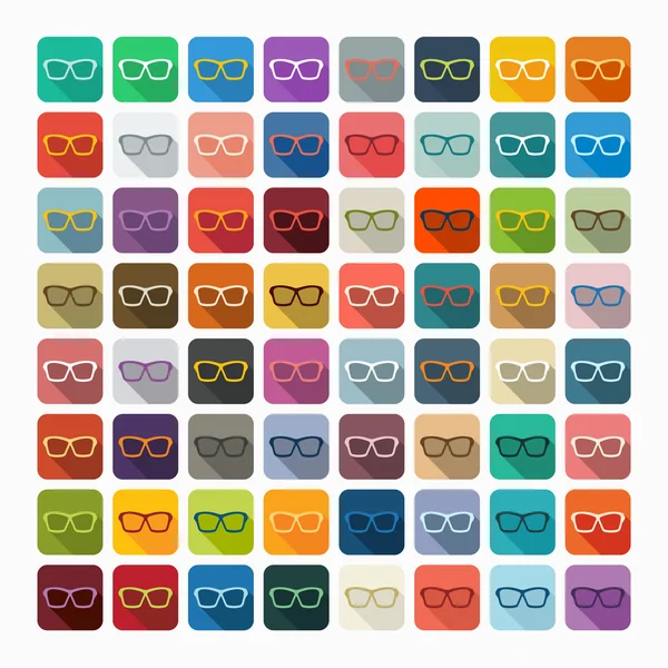 Projeto liso: óculos —  Vetores de Stock