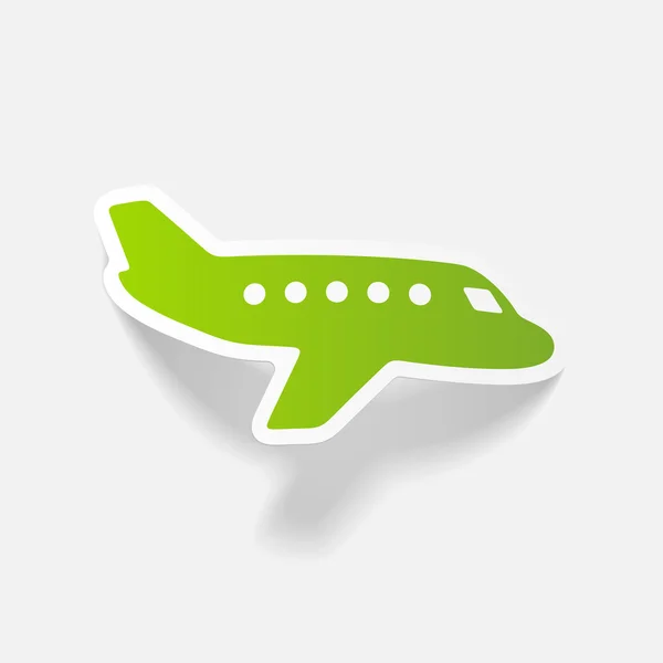 Realistic design element: plane — Stock Vector