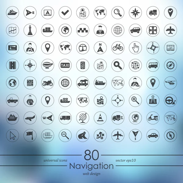 Set of navigation icons — Stock Vector