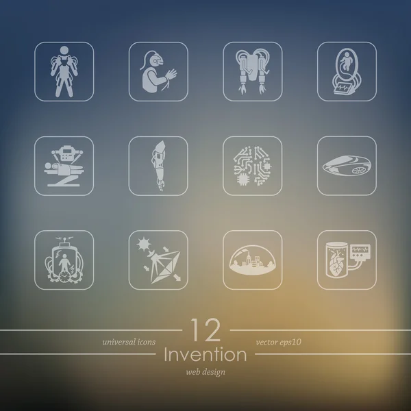 Set of invention icons — Stock Vector