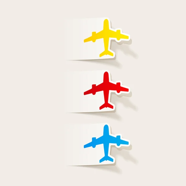 องค์ประกอบการออกแบบที่สมจริง: เครื่องบิน — ภาพเวกเตอร์สต็อก
