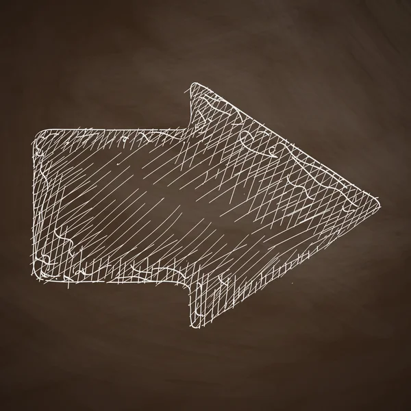 黒板上の矢印アイコン — ストックベクタ