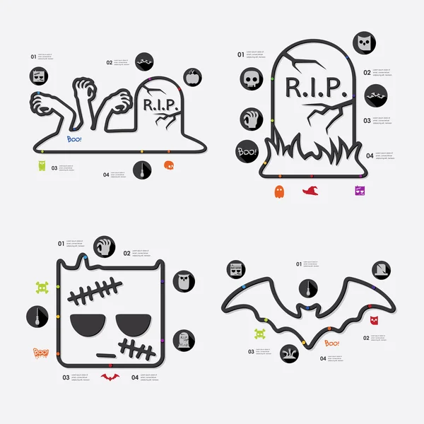 Halloween infographic elements — Stock Vector