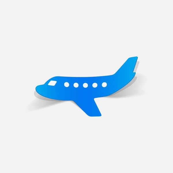 Gerçekçi tasarım öğesi: uçak — Stok Vektör