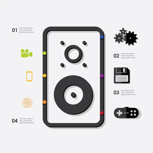 Elementy technologii infographic — Wektor stockowy