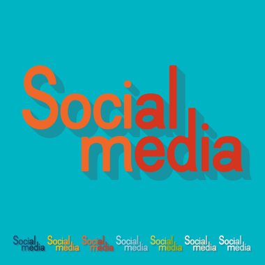 Düz tasarım, sosyal medya