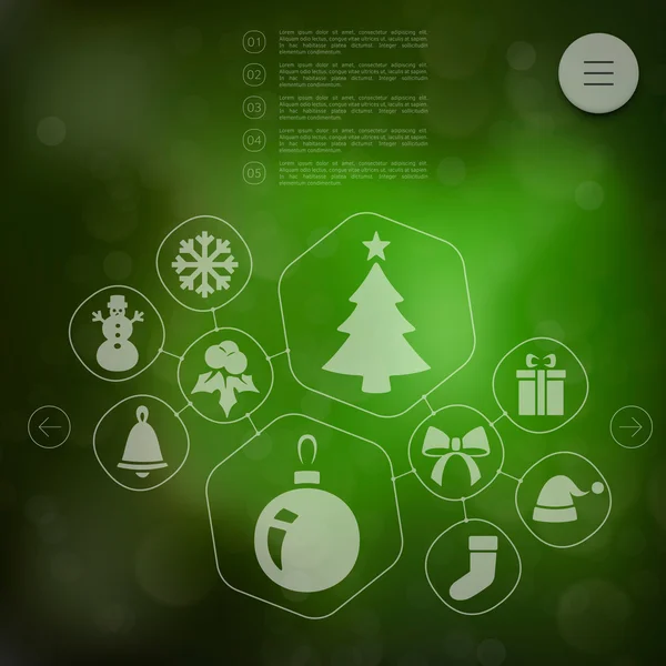 Christmas infographic icons — Stock Vector