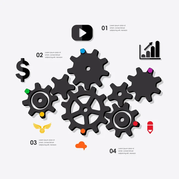 Icônes d'infographie marketing — Image vectorielle