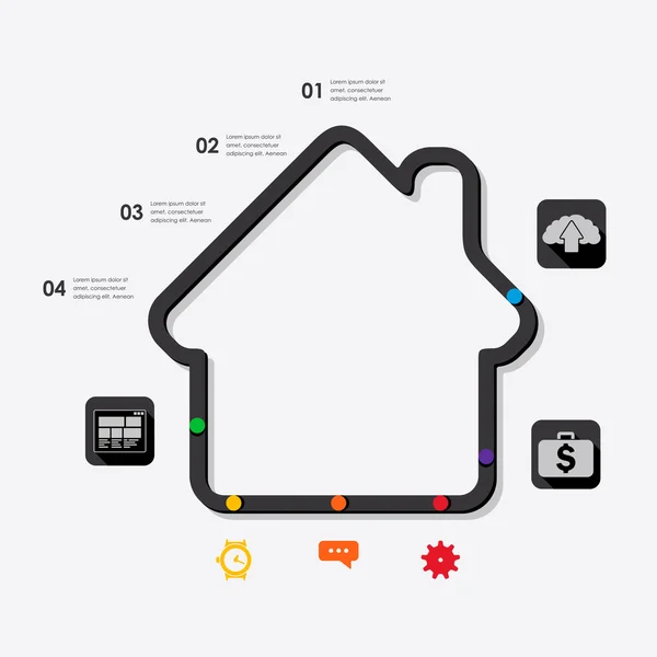 Iconos de Infografía de Negocios — Vector de stock