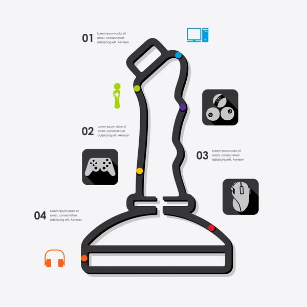 खेल इन्फोग्राफिक प्रतीक — स्टॉक वेक्टर
