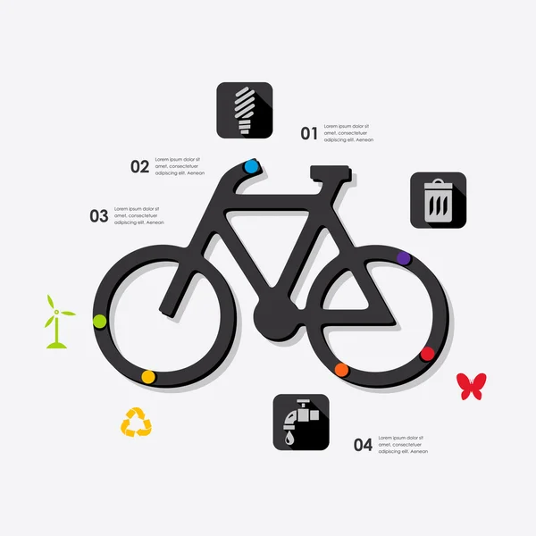 Icônes infographiques écologie — Image vectorielle