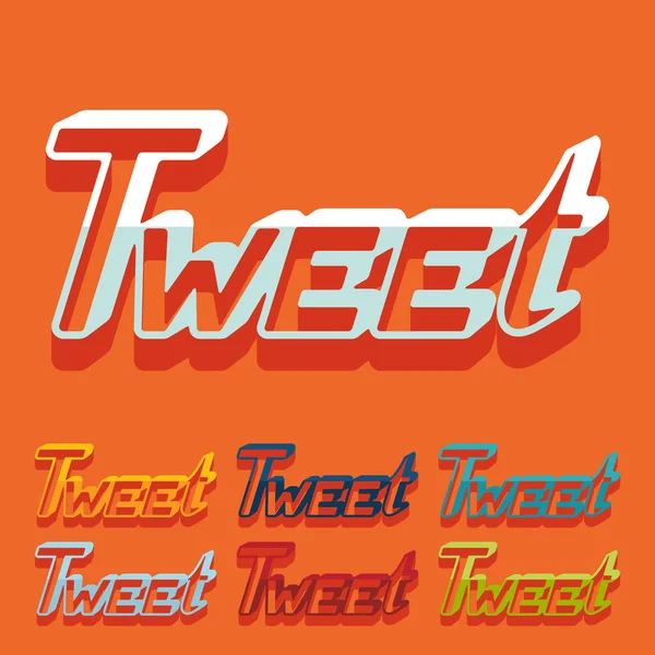 Platte ontwerp, tweet — Stockvector