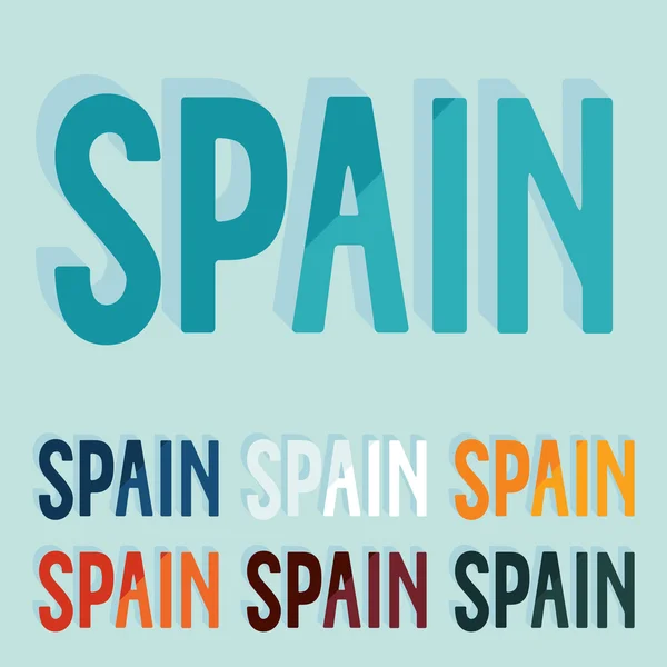 平面设计西班牙 — 图库矢量图片