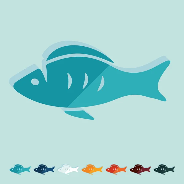 Flat design, fish — Stock Vector