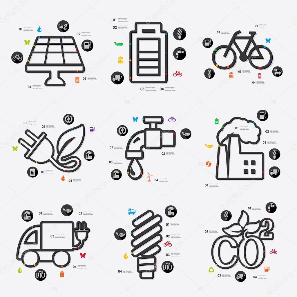 Ecology infographic icons