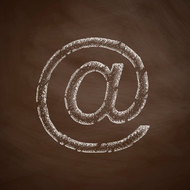 Kara tahta üzerinde e-posta simgesi