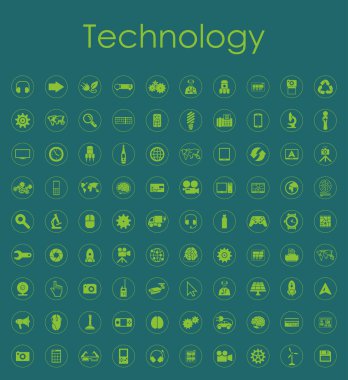 Teknolojisi basit simgeler kümesi