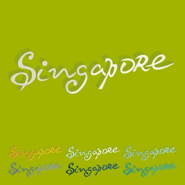 Flat design, Singapore — Stock Vector