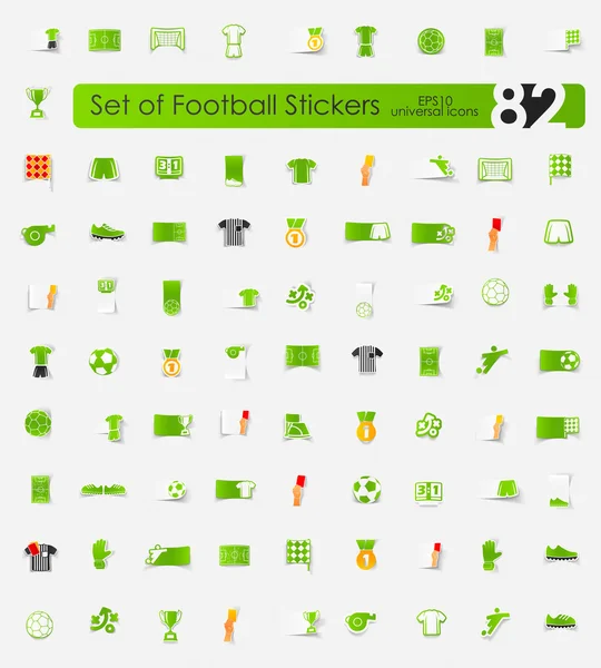 Set van voetbal stickers — Stockvector