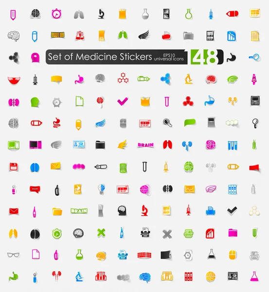 Set van medische stickers — Wektor stockowy