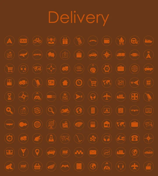 Set of delivery simple icons — Stock Vector