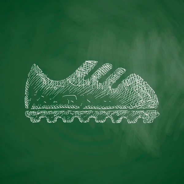 Sneakers icon on chalkboard — Stock Vector